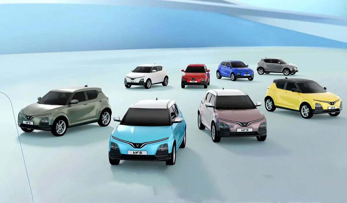 VF5 Plus với dải màu đa dạng